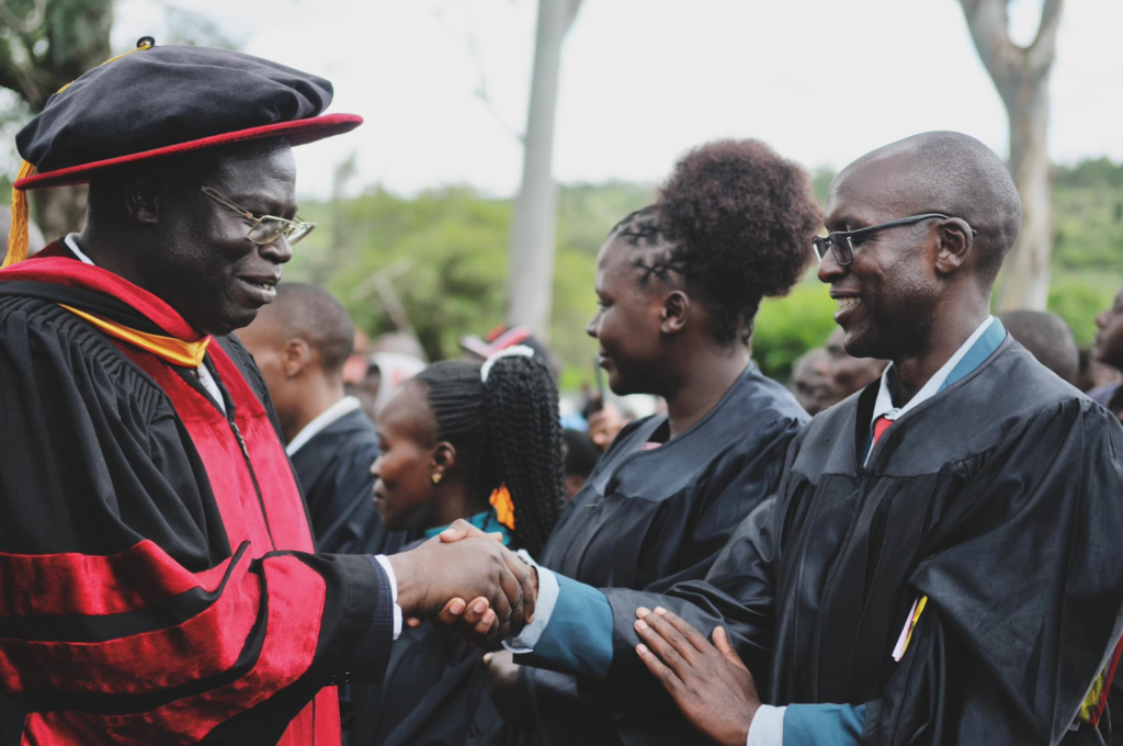 Bishop Rev. Dr. Robert Langat overseeing the Graduation of Pastors who some will be employed as School Chaplains.